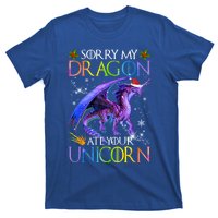 Sorry My Dragon Ate Your Unicorn Christmas Dragon Xmas Gift T-Shirt