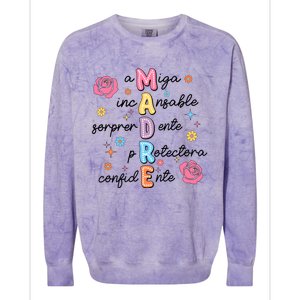 Spanish Mothers Day Family Mommy Mom Colorblast Crewneck Sweatshirt