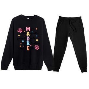 Spanish Mothers Day Family Mommy Mom Premium Crewneck Sweatsuit Set