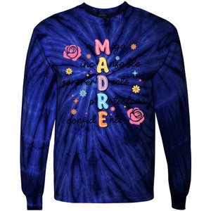 Spanish Mothers Day Family Mommy Mom Tie-Dye Long Sleeve Shirt