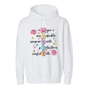 Spanish Mothers Day Family Mommy Mom Garment-Dyed Fleece Hoodie