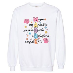 Spanish Mothers Day Family Mommy Mom Garment-Dyed Sweatshirt