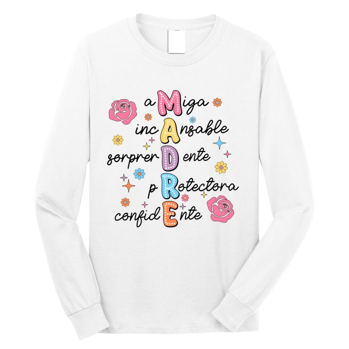 Spanish Mothers Day Family Mommy Mom Long Sleeve Shirt