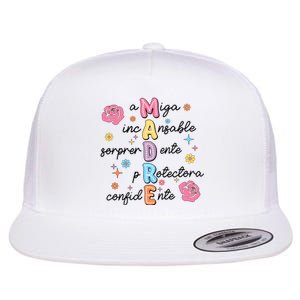 Spanish Mothers Day Family Mommy Mom Flat Bill Trucker Hat