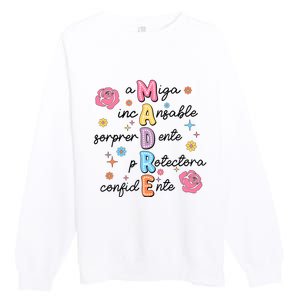 Spanish Mothers Day Family Mommy Mom Premium Crewneck Sweatshirt