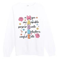 Spanish Mothers Day Family Mommy Mom Premium Crewneck Sweatshirt