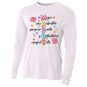 Spanish Mothers Day Family Mommy Mom Cooling Performance Long Sleeve Crew