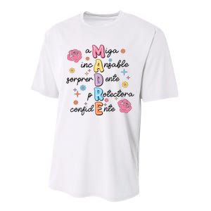 Spanish Mothers Day Family Mommy Mom Performance Sprint T-Shirt