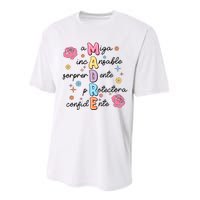 Spanish Mothers Day Family Mommy Mom Performance Sprint T-Shirt