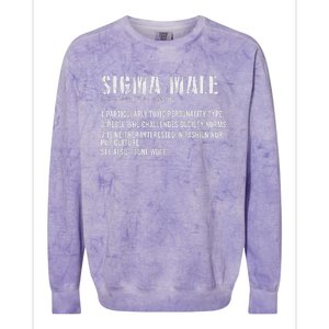 Sigma Male Definition Funny Dictionary For Colorblast Crewneck Sweatshirt