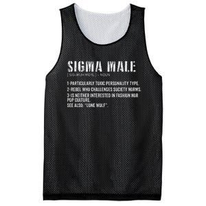 Sigma Male Definition Funny Dictionary For Mesh Reversible Basketball Jersey Tank