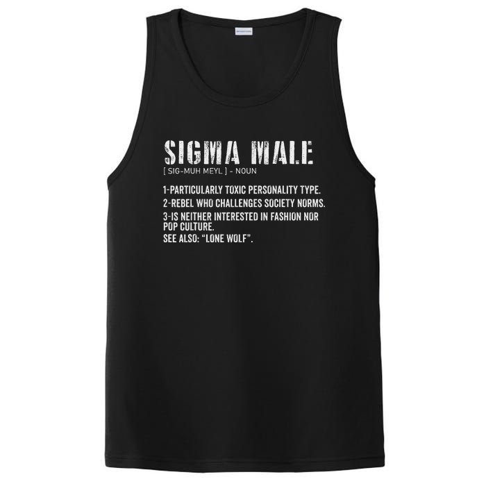 Sigma Male Definition Funny Dictionary For PosiCharge Competitor Tank