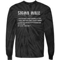 Sigma Male Definition Funny Dictionary For Tie-Dye Long Sleeve Shirt