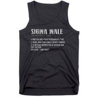 Sigma Male Definition Funny Dictionary For Tank Top