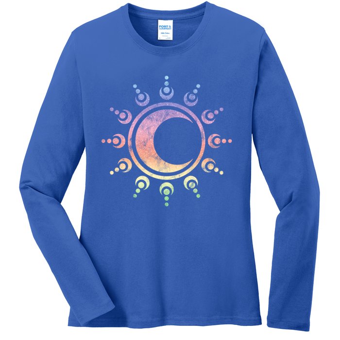 Sun Moon Dala Yoga Spirituality Meditation Magic Wicca Gift Ladies Long Sleeve Shirt