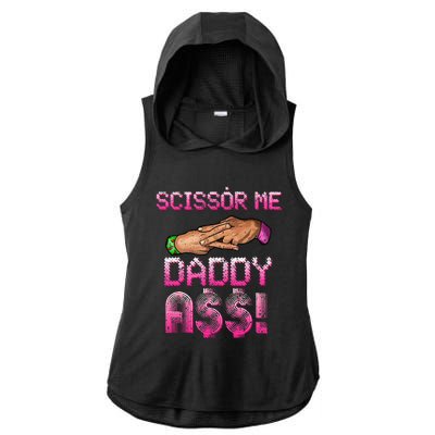 Scissor Me Daddy A$$ Hand Funny Trendy Wrestling Meme Joke Ladies PosiCharge Tri-Blend Wicking Draft Hoodie Tank