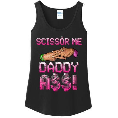 Scissor Me Daddy A$$ Hand Funny Trendy Wrestling Meme Joke Ladies Essential Tank