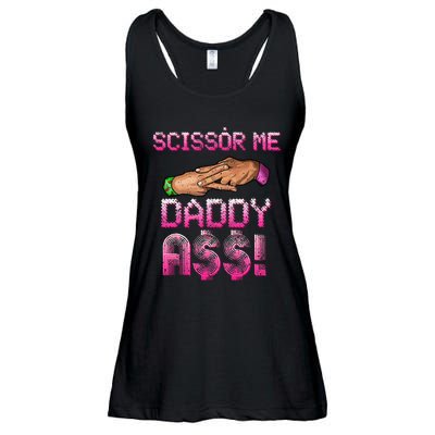 Scissor Me Daddy A$$ Hand Funny Trendy Wrestling Meme Joke Ladies Essential Flowy Tank