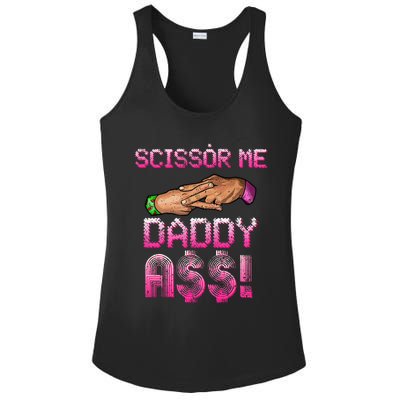 Scissor Me Daddy A$$ Hand Funny Trendy Wrestling Meme Joke Ladies PosiCharge Competitor Racerback Tank