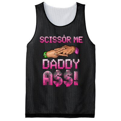 Scissor Me Daddy A$$ Hand Funny Trendy Wrestling Meme Joke Mesh Reversible Basketball Jersey Tank