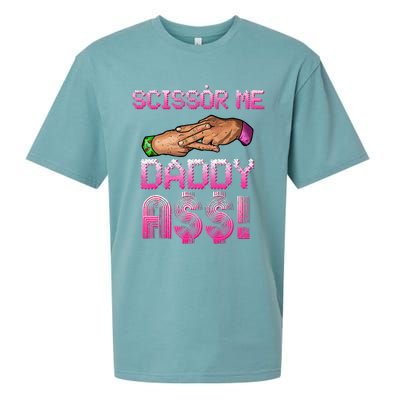 Scissor Me Daddy A$$ Hand Funny Trendy Wrestling Meme Joke Sueded Cloud Jersey T-Shirt