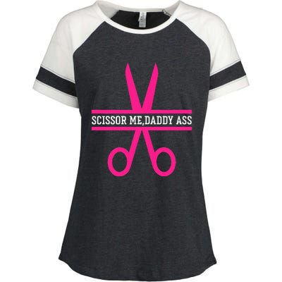 Scissor Me Daddy Ass Enza Ladies Jersey Colorblock Tee