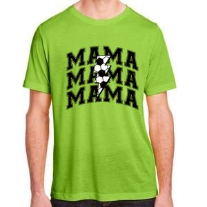 Soccer Mama Distressed Lightning Bolt Mom Adult ChromaSoft Performance T-Shirt