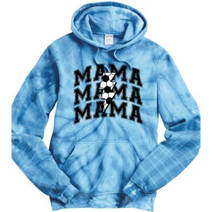 Soccer Mama Distressed Lightning Bolt Mom Tie Dye Hoodie