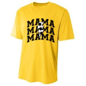 Soccer Mama Distressed Lightning Bolt Mom Performance Sprint T-Shirt