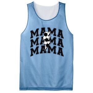 Soccer Mama Distressed Lightning Bolt Mom Mesh Reversible Basketball Jersey Tank