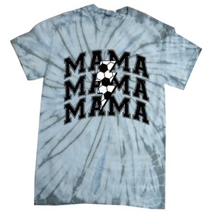 Soccer Mama Distressed Lightning Bolt Mom Tie-Dye T-Shirt