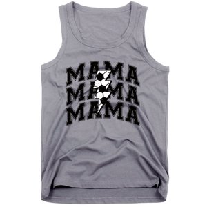 Soccer Mama Distressed Lightning Bolt Mom Tank Top