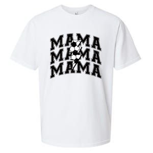 Soccer Mama Distressed Lightning Bolt Mom Sueded Cloud Jersey T-Shirt