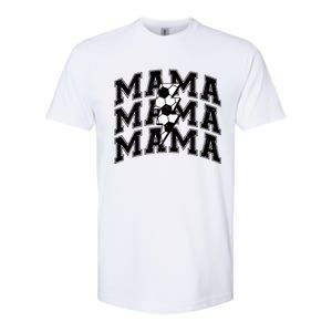 Soccer Mama Distressed Lightning Bolt Mom Softstyle CVC T-Shirt