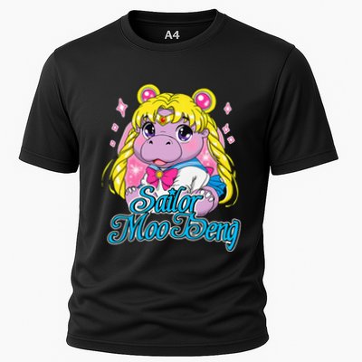 Sailor Moo Deng Funny Hippo Moo Deng Cute Cooling Performance Crew T-Shirt