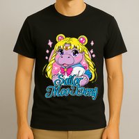 Sailor Moo Deng Funny Hippo Moo Deng Cute T-Shirt