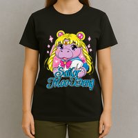 Sailor Moo Deng Funny Hippo Moo Deng Cute T-Shirt