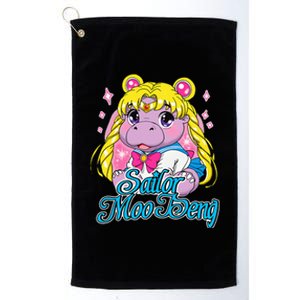 Sailor Moo Deng Funny Hippo Moo Deng Cute Platinum Collection Golf Towel