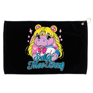 Sailor Moo Deng Funny Hippo Moo Deng Cute Grommeted Golf Towel