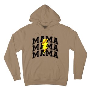 Softball Mama Distressed Lightning Bolt Mom Hoodie