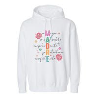 Spanish Mothers Day Retro Madre Retro Mama Garment-Dyed Fleece Hoodie