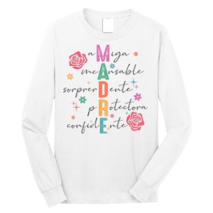 Spanish Mothers Day Retro Madre Retro Mama Long Sleeve Shirt