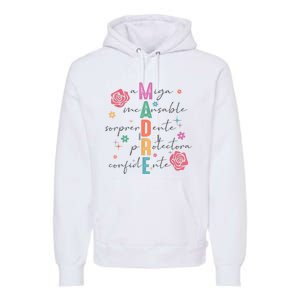 Spanish Mothers Day Retro Madre Retro Mama Premium Hoodie