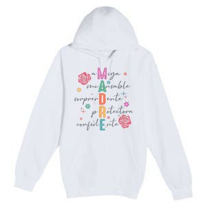 Spanish Mothers Day Retro Madre Retro Mama Premium Pullover Hoodie