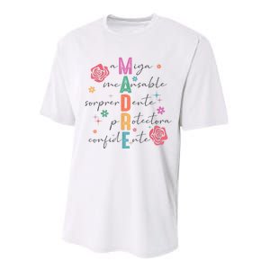 Spanish Mothers Day Retro Madre Retro Mama Performance Sprint T-Shirt