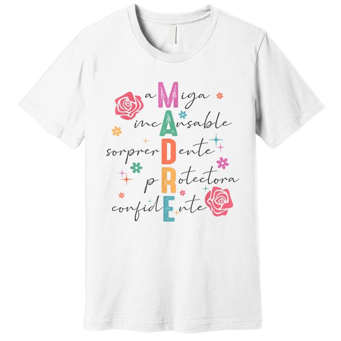 Spanish Mothers Day Retro Madre Retro Mama Premium T-Shirt