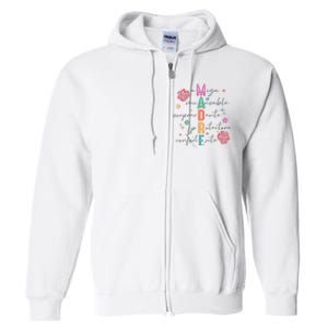 Spanish Mothers Day Retro Madre Retro Mama Full Zip Hoodie