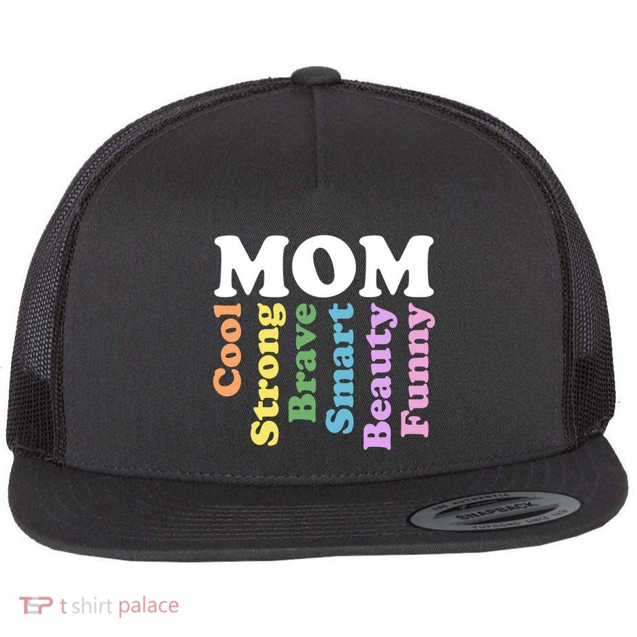 Special Mom Definition Mothers Day Gift Flat Bill Trucker Hat