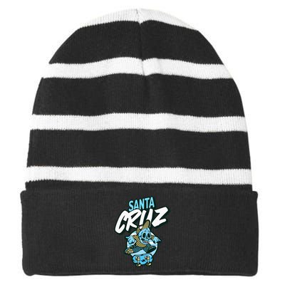 Scared Money Dont Make No Money Striped Beanie with Solid Band