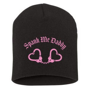 Spank Me Daddy Pink Heart Shaped Handcuffs Short Acrylic Beanie